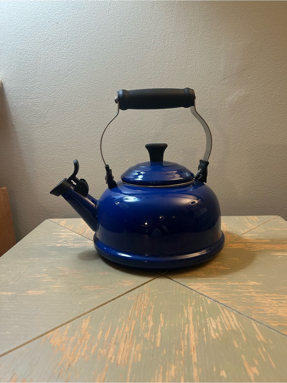 Le Creuset Cobalt Blue Enamel Tea Kettle